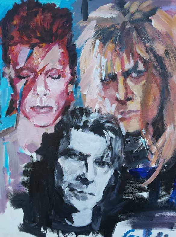 The Changes ...of David Bowie 16 x 20 acrylic on canvas aug 2017